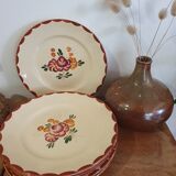 6 flower dessert plates