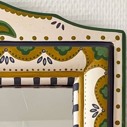 Hand painted floral mirror