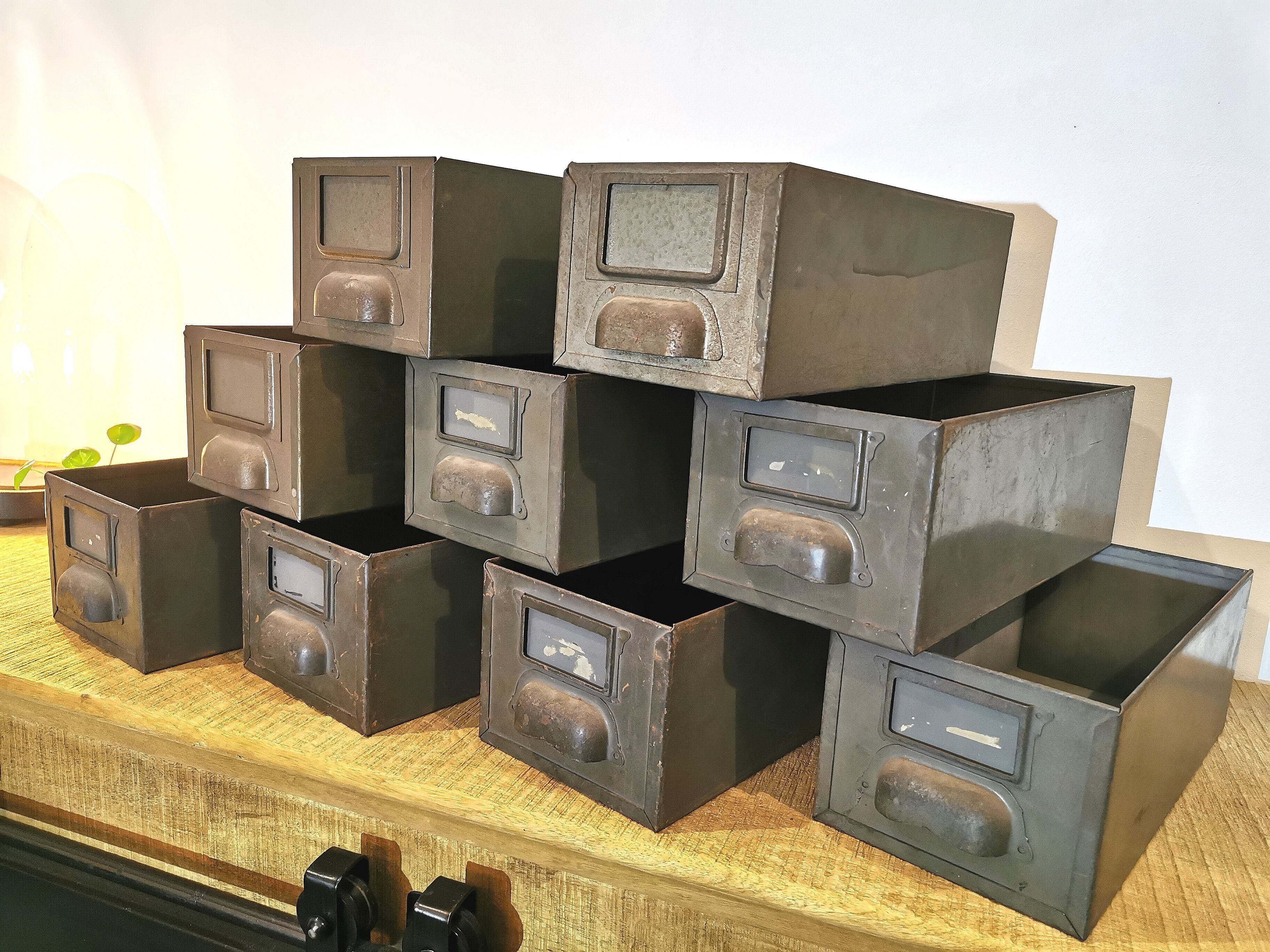 Set of 3 industrial lockers