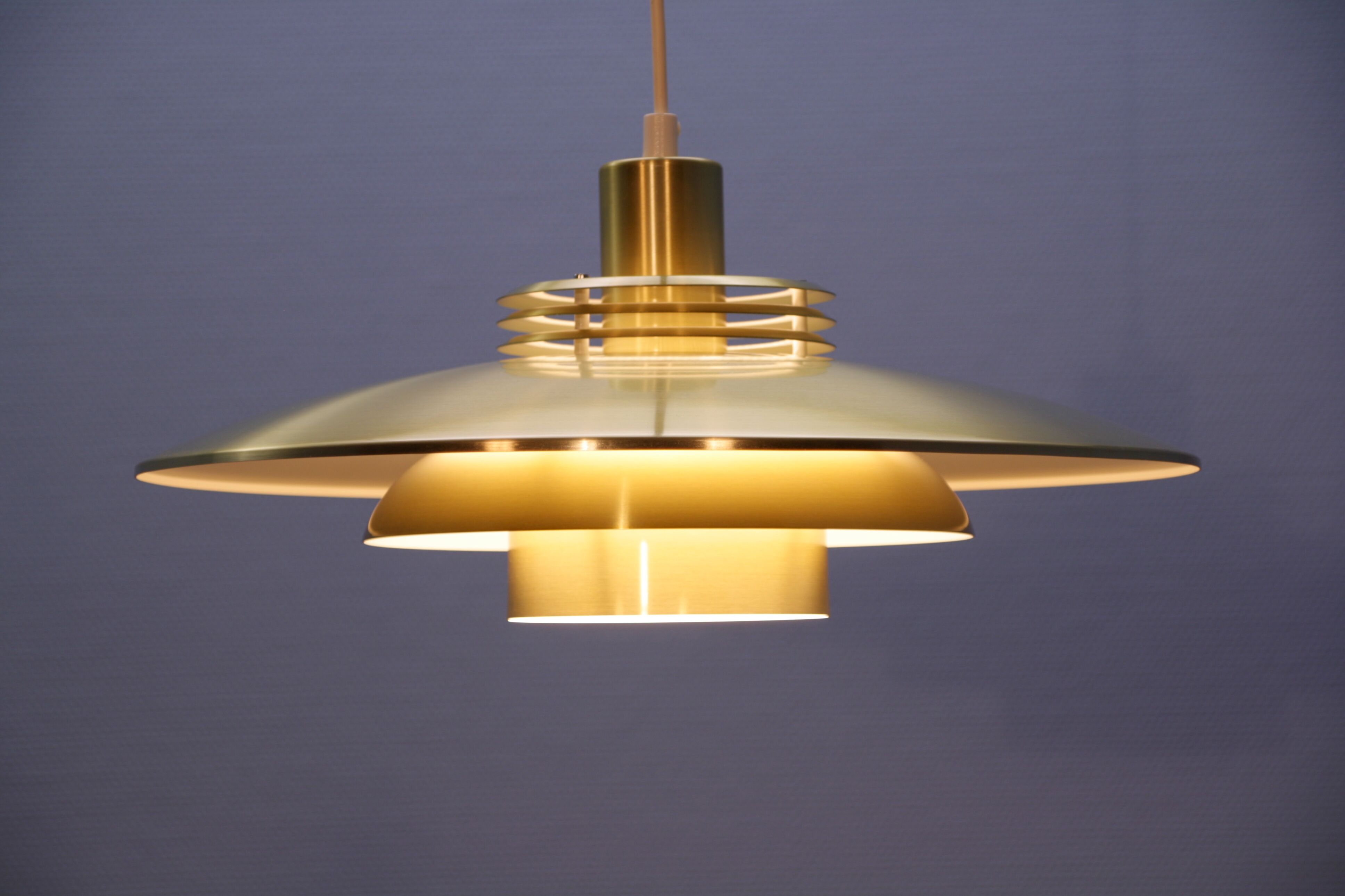 Danish hanging lamp in brass, 1970s