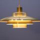 Danish hanging lamp in brass, 1970s