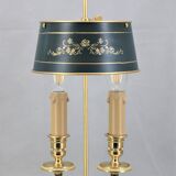Louis XVI style gilded bronze bouilotte lamp
