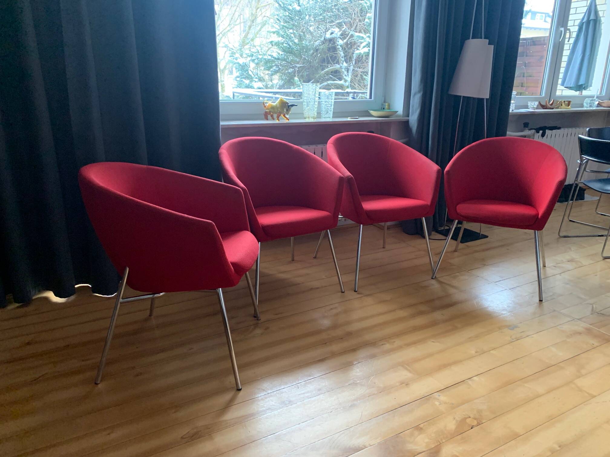 A set of four Megan club armchairs designed by René Holten, Artifort, the Netherlands