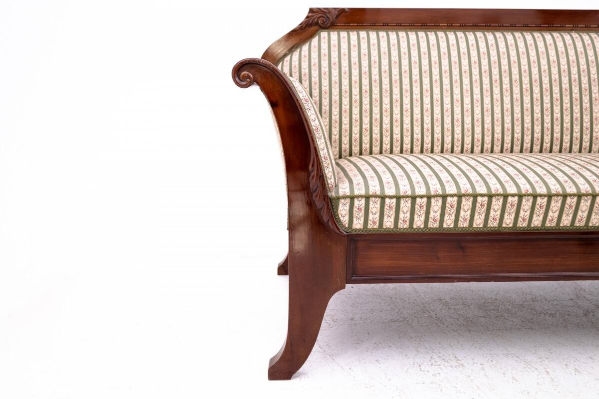 Antique sofa from the late 19th century, Northern Europe.