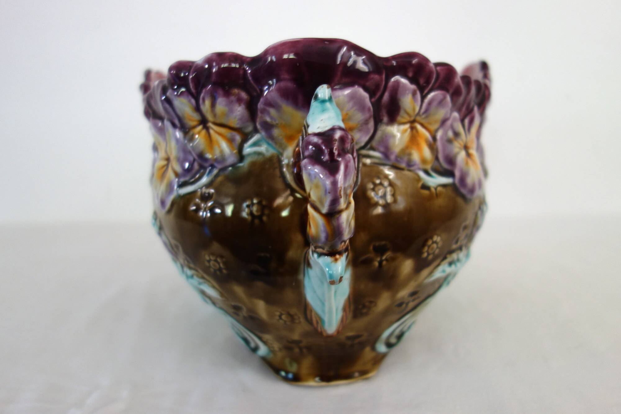 Large planter cache pot borbotine Onnaing art nouveau
