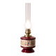 Florentine lamp in burgundy and gold porcelain signed Num 19