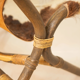 Pair of bamboo and leather armchairs by Rohe Noordwolde 60's