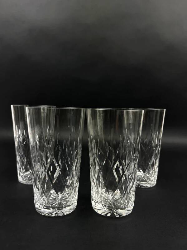 Lot de 4 gobelets à eau en cristal de Lorraine