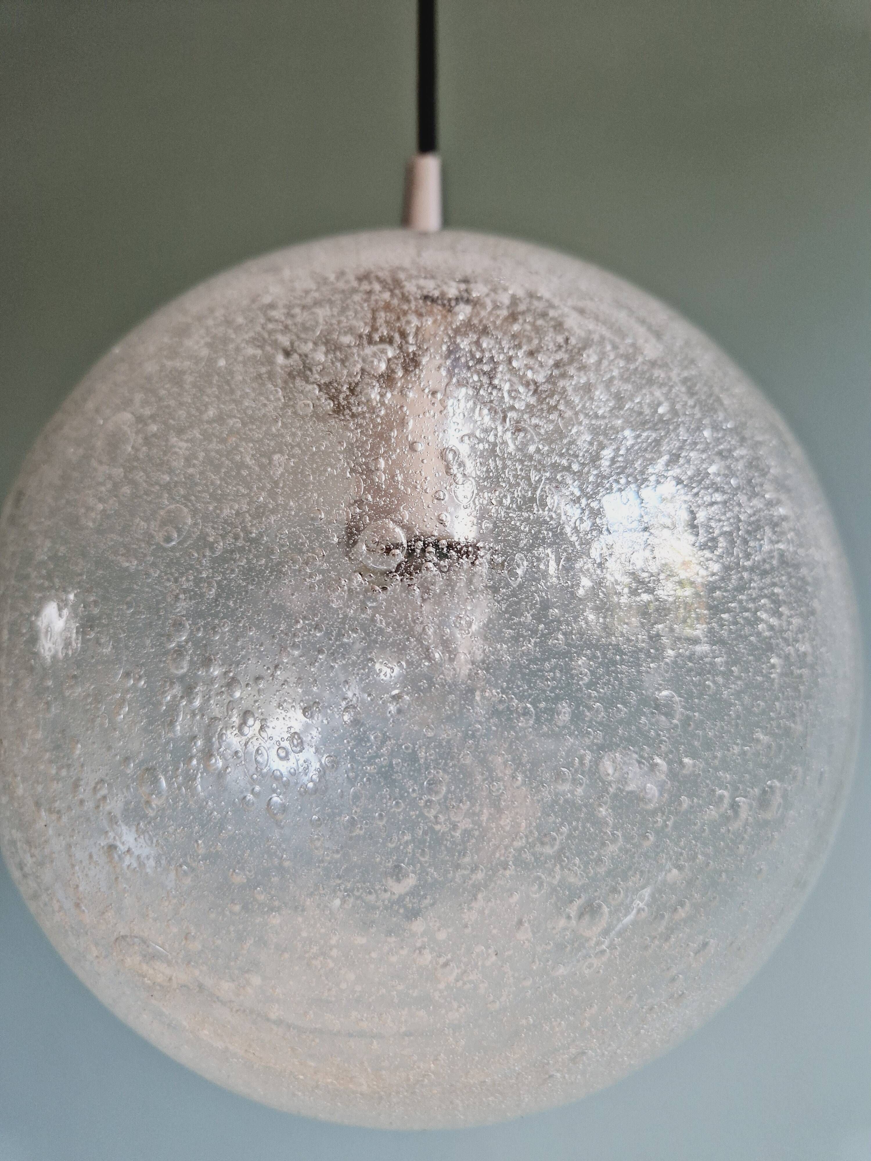 Peill & Putzler blown glass pendant light, 1970s