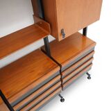 Teak bookshelf with four compartments, 1960s