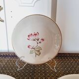 7 Mangnolias Dessert Plates 19.5cm with Gold profile.