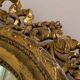 Antique oval mirror with gold leaf – Pediment with bow & floral motifs style