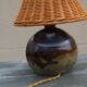 Vernified and rattan sandstone lamp