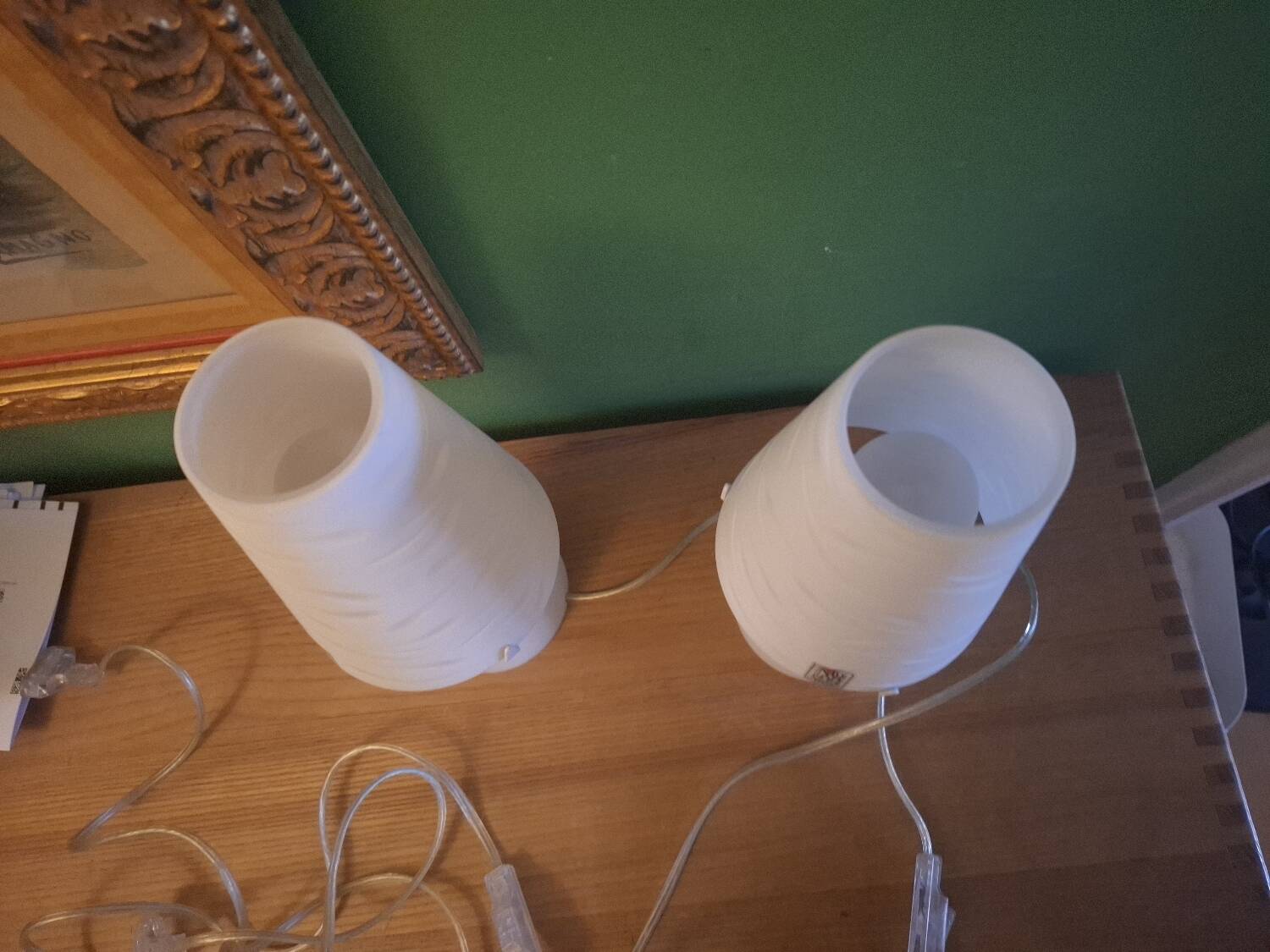 2 Murano bedside lamps, Luce