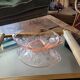 Art Deco molded pink glass bowl – Vallérysthal or Bohemian – 1930s