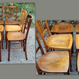 6 chairs bistrot companion 30/40s