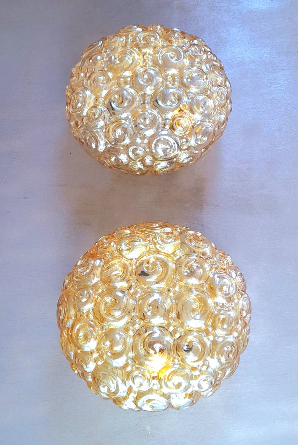 Paire d appliques escargots Helena Tynell 70s