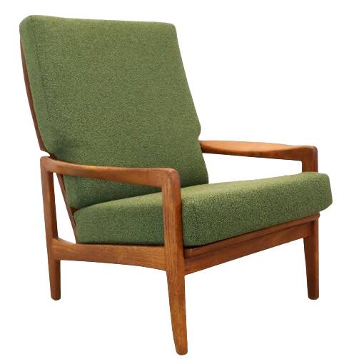 Fauteuil vintage en teck, milieu XXème
