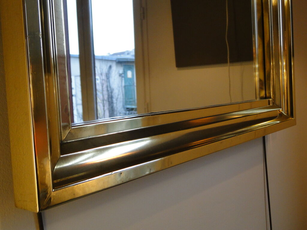 Brass mirror from the 1970's - 72cm x 86cm