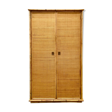 Vintage rattan cabinet Dal Vera Italy 1970