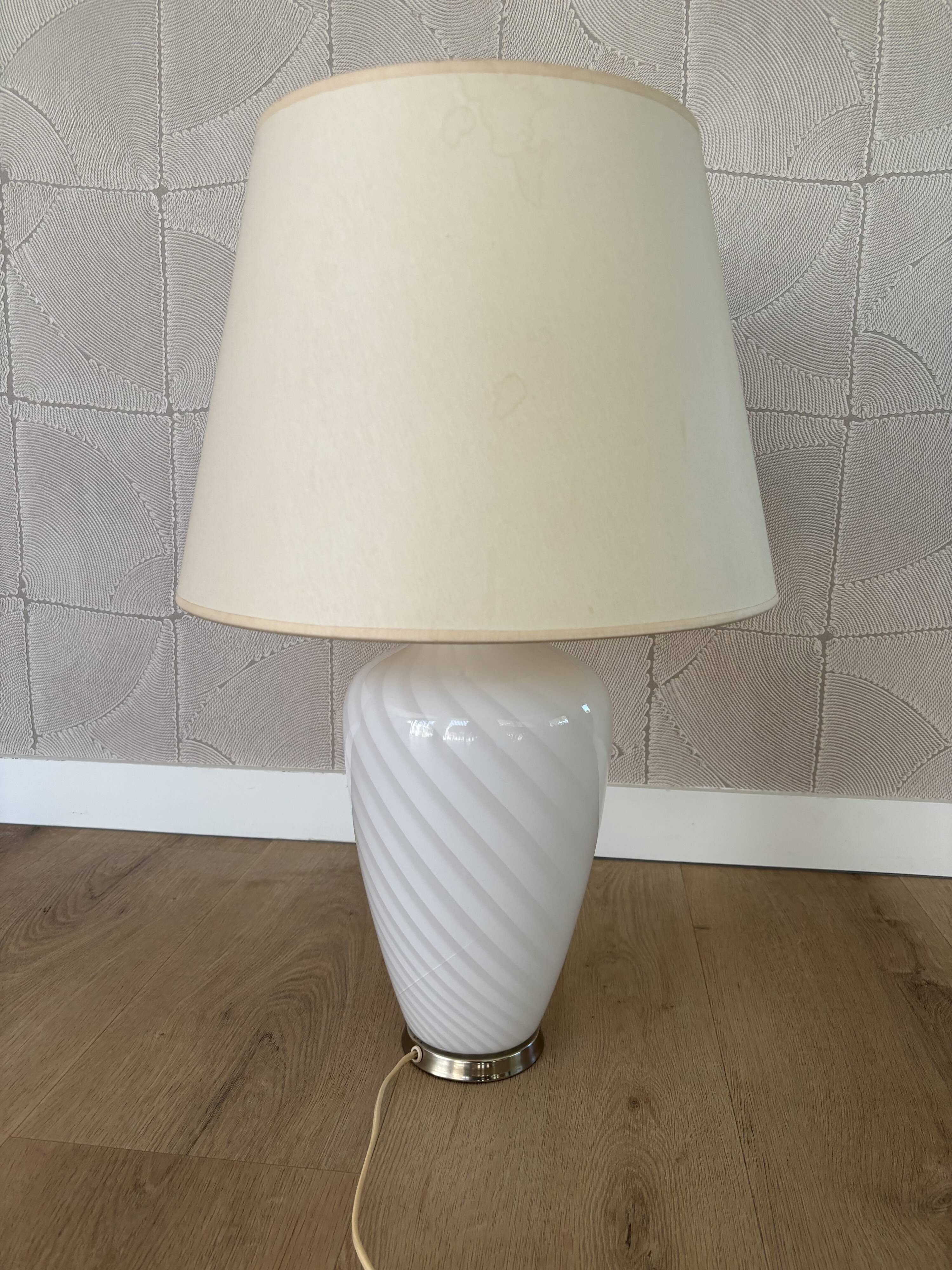 Vintage table lamp Murano glass design