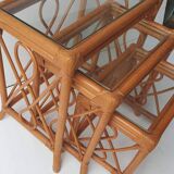 Rattan nesting tables
