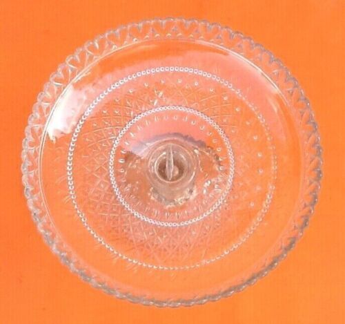 1930s Standing cut Transparent glass Scalloped décor Shower foot ...