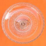 1930s Standing cut Transparent glass Scalloped décor Shower foot ...