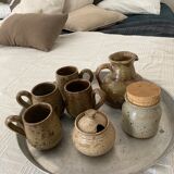 Set of 4 stoneware mugs