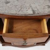 Art Deco cabinet in wood with marble top, France ca. 1930