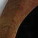 Miroir vintage en bois d'acajou forme poire artisanal