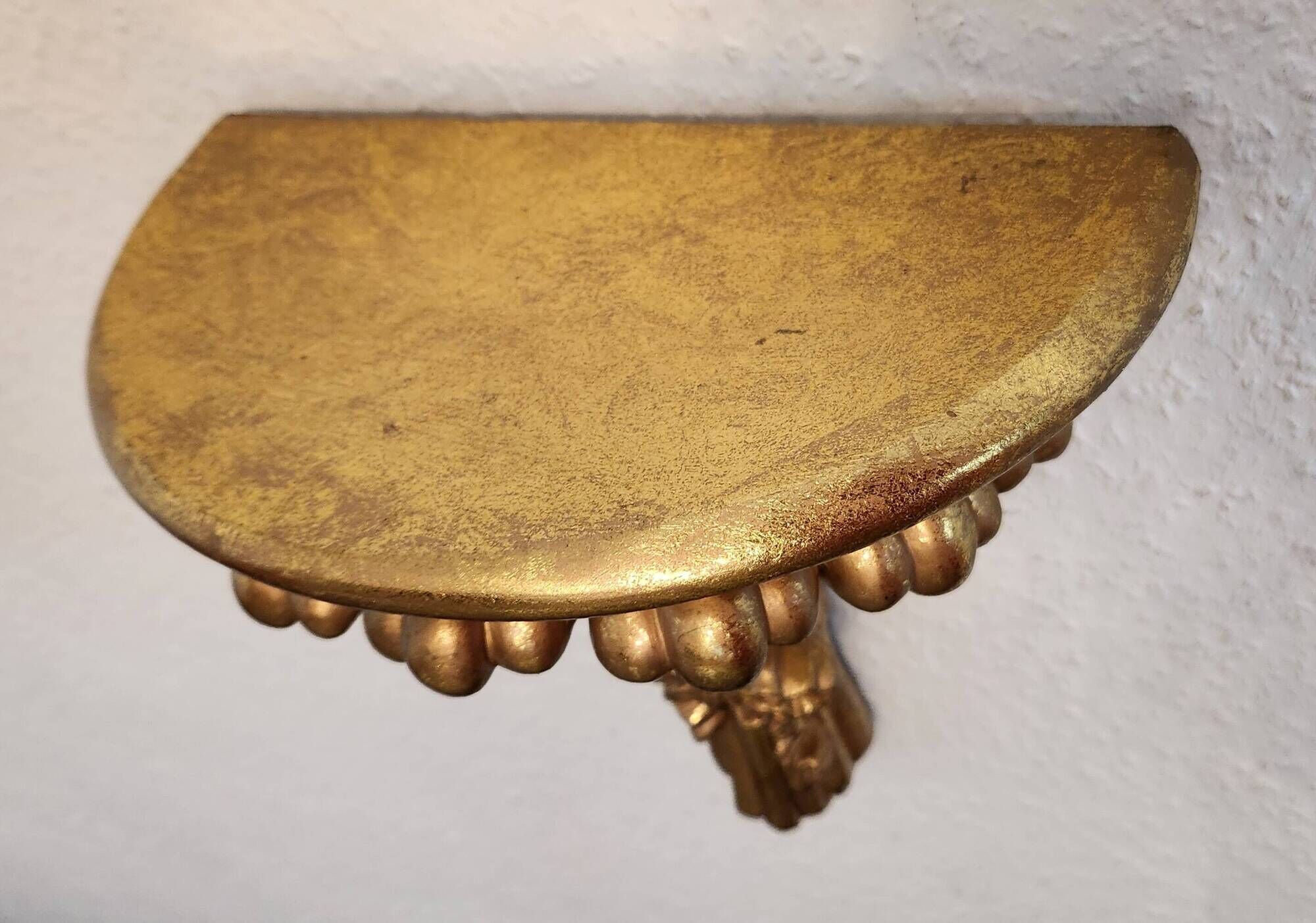 vergoldée console murale support mural étagère décorative rococo Louis XV, 1970