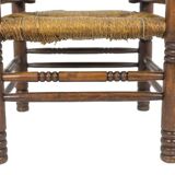 dudouyt style armchair in beech. 1940s.