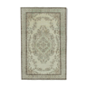 Oriental handmade vintage 1970s beige carpet 191 cm x 309 cm