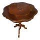 Guéridon Ancien Table Appoint Tripode Bois +  Plateau Marqueterie Vint