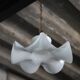Vintage chandelier, white opaline chandelier and metal, opaline pendant, lamp