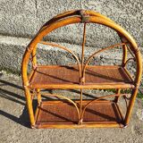 Rattan wall shelf