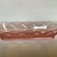 Empty pocket pencil holder pink glass