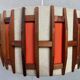 Vintage pendant lamp – jute and teak – Massive