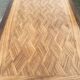 Large extendable table, marquetry, oak, vintage, 1950s