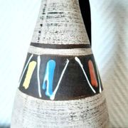 Vase en céramique graphique, West Germany, vers 1970
