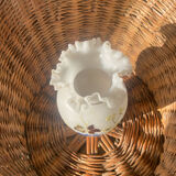 Antique enamelled opaline vase