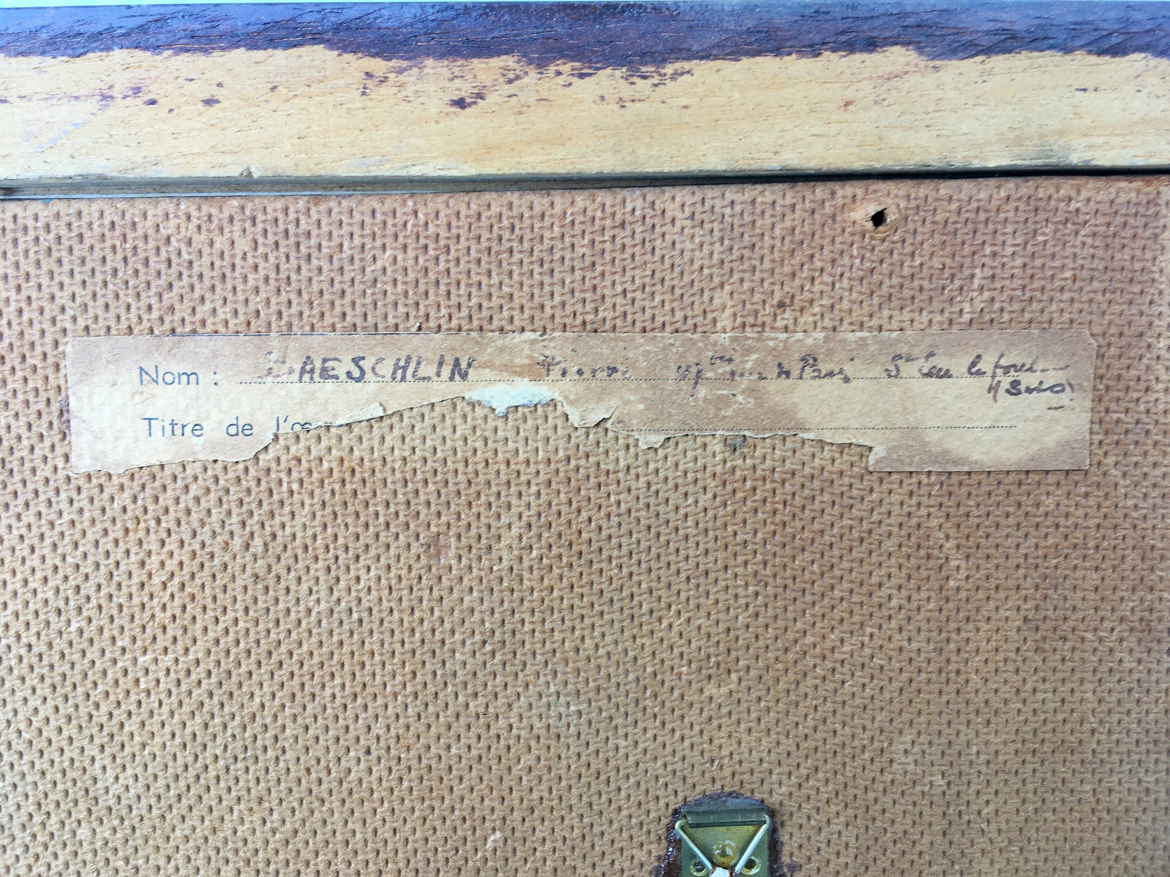 Oil painting on masonite panel pierre laurent baeschlin circa 20 30