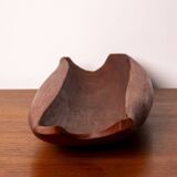 Organically Carved Serving Tray in Teak, 1950s Denmark
