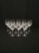 12 White Wine Glasses in Arques Crystal, Fleury Cut Flamépis Pattern