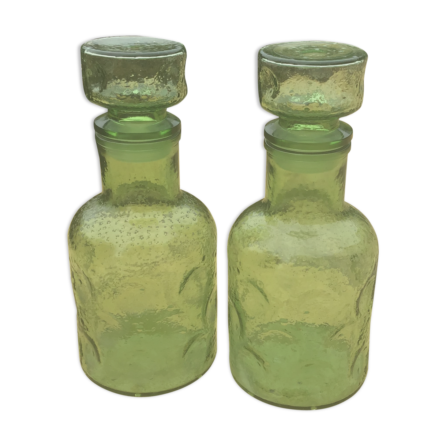 Pair of vintage Italian bottles