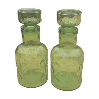 Pair of vintage Italian bottles