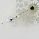 Suspension en métal blanc suspension florale. Années 70