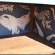 Buffet haut art deco rénové bleu