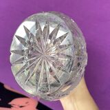 Bohemian crystal decanter and 4 glasses